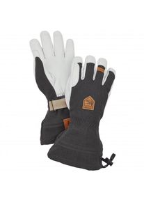 Hestra Army Leather Patrol Gauntlet 5 Finger Handschuhe Snowboard (Gr 9 |grau)