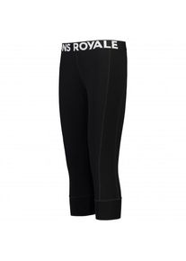 Mons Royale Cascade Merino Flex 200 3/4 Legging Merinounterwäsche Damen (Gr L |schwarz)