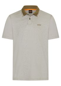 BOSS Orange Herren Poloshirt "PeoxfordNew"open grün342, casual, Gr. L, Jersey, Obermaterial: 100% Baumwolle, Shirts, mit Polokragen