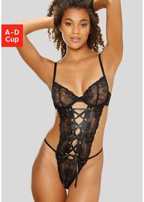 Petite Fleur Gold Stringbody schwarz Gr. 80 Cup B für Damen. Mit Bügel. Figurbetont