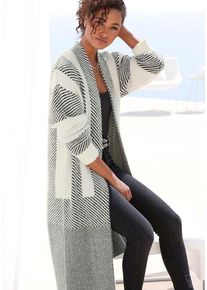 Lascana Longstrickjacke mehrfarbig Gr. 32/34 für Damen. Mit ohne Ausschnitt. Figurumspielend