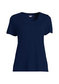 LANDS' END Shirt aus Leinenmix, Damen,  Blau, by Lands' End