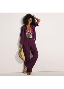 LANDS' END Weite Crinkle-Hose, Damen,  Lila, Nylon/Viskose, by Lands' End