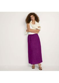 LANDS' END Leinen-Midirock f&uuml;r Damen, Damen, size: regular, Lila, Leinen, by Lands' End