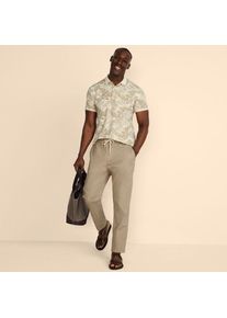 LANDS' END Schlupfbund-Chino, Herren,  Beige, Baumwolle/Leinen, by Lands' End