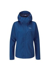 Regenjacke Rab Downpour Eco Jacket Damen (Gr 6 |blau |wasserdicht)