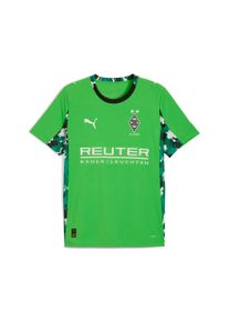 Puma Herren Trainingstop "BMG AWAY JERSEY REPLICA"Puma grün, warm weiß, sportlich, Gr. XXL, bedruckt, Web, Obermaterial: 100% Polyester, Tops