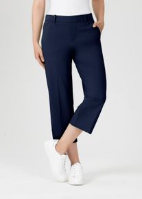 Stehmann Damen Chinohose "Fenja"marine,300, casual, Gr. 34, unifarben, Web, Obermaterial: 50% Baumwolle, 42% Polyamid, 8% Elasthan, Hosen, mit