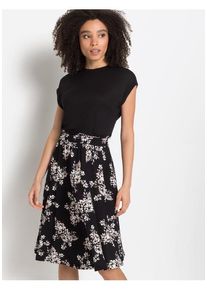 Lascana Jerseykleid mehrfarbig Gr. 34 für Damen. Mit Rundhals. Figurumspielend. Nachhaltig.