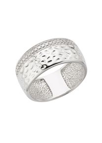 ZEEme Silber Ring Silber 925 rhodiniert mit weißen Zirkonia-Steinen