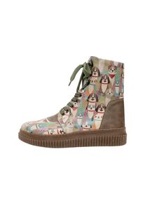 DOGO Damen Schnürboots "Future Boots Mon Cher Damen Boots / Female", Gr. 38, blau, Lederimitat, Schuhe, Vegan