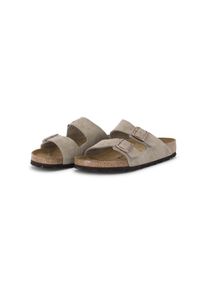 Birkenstock Low-Top Sneaker - Sandale Arizona aus Veloursleder - Gr. 45 (EU) - in Beige - f&uuml;r Damen
