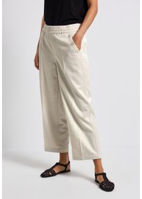 Street One Damen Stoffhosesilkstone weiß, casual, Gr. 44, unifarben, Stoff, 64% Viskose, 28% Polyester, 3% Polyamid, 3% metallisierte Fasern, 2%