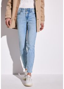 Street One Damen Slim-fit-Jeans "Style YORK"light blau soft wash, casual, Gr. 30, unifarben, Denim/Jeans, Obermaterial: 63% Baumwolle, 25% Polyester,