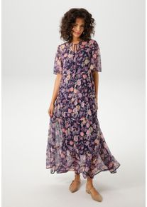 Aniston CASUAL Damen Sommerkleidmarine, orange, sand, lavendel, gelb, wollweiß, mais, malve, pink, rosa, feminin, Gr. 42, bedruckt, geblümt, Paisley,