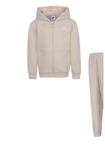 Nike Sportswear Kinder Jogginganzug "NKN LBR FZ CLUB SET", beige, sportlich, Gr. 116, Sweatware, Obermaterial: 60% Baumwolle, 40% Polyester,
