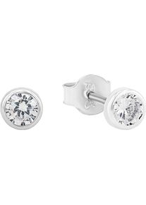 Amor Damen Paar Ohrstecker "2014003, 2032036", Weißgold 750kristallweißgoldfarben, kristallweiß, kristallweiß, Weißgold 750, Ohrringe, mit Zirkonia