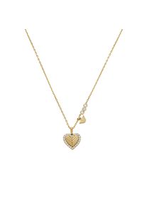 Emporio Armani Damen Kette mit Anhänger "Schmuck Geschenk Silber 925 Herz, EG3622710, EG3625221", Silber 925 (Sterlingsilber), L: 42cm B: 1mm, gold,