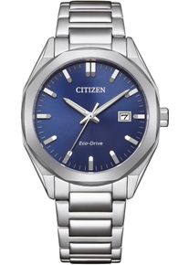 Citizen Herren Solaruhr, silber, Armbanduhren, Armbanduhr, Herrenuhr, Datum, Edelstahlarmband