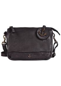 Harbour 2nd Damen Umhängetasche "Tiani", grau, Leder, Taschen, Schultertasche Handtasche Damen Tasche Damen mit Logoanhänger