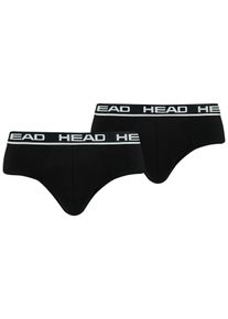 Head Herren Slip "Head MEN BRIEF", Gr. S, schwarz, Obermaterial: 95% Baumwolle, 5% Elasthan, unifarben, bedruckt, Unterhosen, ohne Eingriff, Logobund