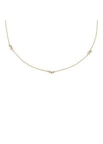 Fossil Damen Kette ohne Anhänger "Schmuck Geschenk Metall ELLIS, JA7287710", Metall, L: 45,5cm B: 1mm, gold, Metall, B:1mm, Halsketten, mit Zirkonia