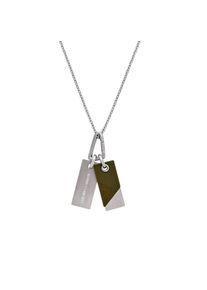 Emporio Armani Damen Kette mit Anhänger "Schmuck Geschenk Edelstahl Silikon, EGS3179040", Edelstahl-Silikon, L: 50cm B: 2,5mm, grün, Edelstahl,