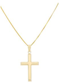 Firetti Damen Kette mit Anhänger "Schmuck Geschenk Gold 375 Halsschmuck Halskette Goldkette Venezianer", Gelbgold 375, L: 45cm, gold, Gelbgold 375,