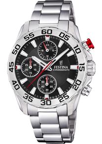 Festina Kinder Chronograph "Junior Collection", silber, Armbanduhren, Armbanduhr, Quarzuhr, Kinderuhr, Stoppfunktion, ideal als Geschenk