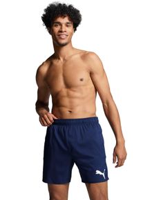 Puma Herren Badeshorts "Puma SWIM MEN MID SHORTS", blau, sportlich, Gr. XS, unifarben, Web, Polyester, Badehosen, mit elastischem Bund, Seitentaschen