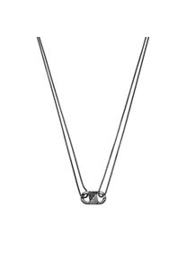 Emporio Armani Damen Kette mit Anhänger "Schmuck Geschenk Edelstahl, EGS3172001, EGS3174710", Edelstahl, L: 52,5cm B: 2mm, schwarz, Edelstahl, B:2mm,