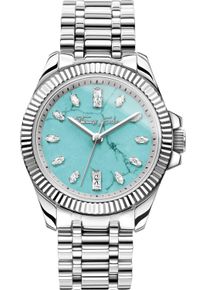 Thomas Sabo Damen Quarzuhr "DIVINE JEWELERY STONE"silberfarben, hellblau, Armbanduhren, Armbanduhr, Damenuhr, Edelstahl, analog, Zirkonia (synth.),