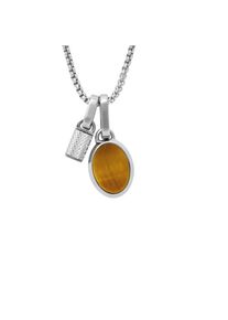 Fossil Damen Kette mit Anhänger "Schmuck Geschenk Edelstahl JEWELRY, JF04852040", Edelstahl, L: 56cm B: 1,3mm, braun, Edelstahl, B:1,3mm, Halsketten,