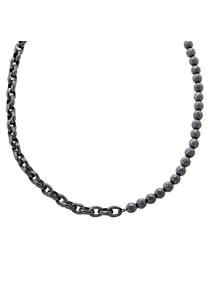Armani Exchange Damen Kette ohne Anhänger "Schmuck Geschenk Edelstahl, AXG0150060", Edelstahl, L: 55cm B: 8,5mm, schwarz, Edelstahl, B:8,5mm,