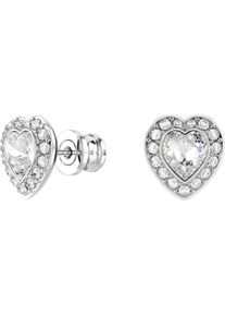 Swarovski Damen Paar Ohrstecker "Schmuck Geschenk Ariana Grande Ohrringe Herz, 5720859", Metall, silber, Metall, Ohrringe, mit Swarovski Kristall