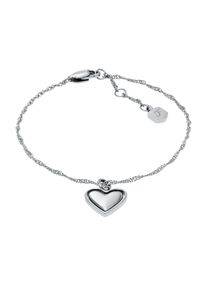 Fossil Damen Armband "Schmuck Geschenk Edelstahl JEWELRY Herz, JF04837040", Edelstahl, silber, Edelstahl, Armbänder