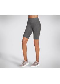 Skechers Damen Radlerhose "OCEAN TEAL", grau, sportlich, Gr. M, Obermaterial: 62% Polyester, 35% Baumwolle, 3% Elasthan, Hosen