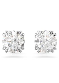 Swarovski Damen Paar Ohrstecker "Stilla Round Stern, 5636712, 5638801, 5642595", Metall, weiß, Metall, Ohrringe, mit Swarovski Kristall