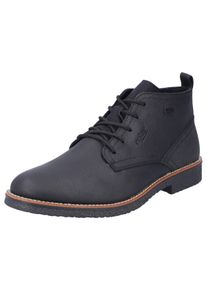 Rieker Herren Winterstiefelette, Gr. 41, schwarz, Leder, Lederimitat, unifarben, klassisch, Schuhe, Schnürboots mit wasserabweisender