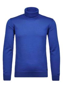 Ragman Herren Rollkragenpullover, blau, casual, Gr. XXXL, 100% Wolle, Pullover