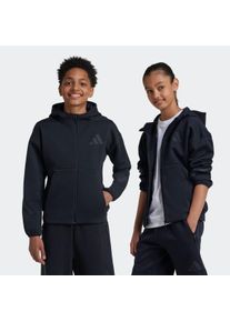 Kinder Kapuzensweatshirt "J Z.N.E.FZ", schwarz, sportlich, Gr. 128, adidas Sportswear, Obermaterial: 57% Polyester, 43% Baumwolle, Sweatshirts
