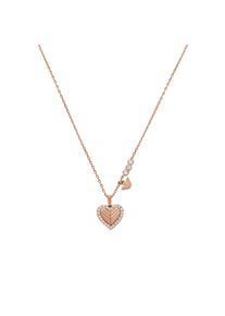 Emporio Armani Damen Kette mit Anhänger "Schmuck Geschenk Silber 925 Herz, EG3622710, EG3625221", Silber 925 (Sterlingsilber), L: 42cm B: 1mm, rosa,