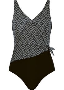 Naturana Damen Badeanzug "Ethno black & white", schwarz, feminin, Gr. 40, gemustert, unifarben, Polyamid, Elasthan, Badeanzüge, Figurformender