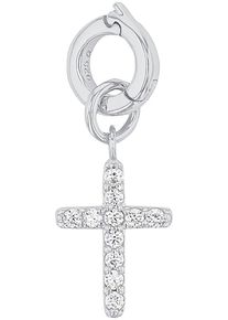 Amor Damen Charm Kreuz "2038512", silber, Silber 925 (Sterlingsilber), Charms, mit Zirkonia (synth.)