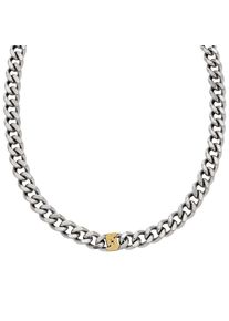 Emporio Armani Damen Kette ohne Anhänger "Schmuck Geschenk Edelstahl Bicolor, EGS3187040", Edelstahl, L: 52cm B: 10mm, gold, Edelstahl, B:10mm,