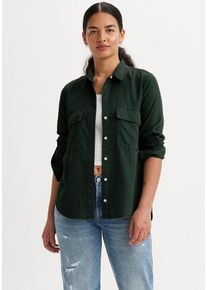 Levi's LEVI'S Damen Hemdbluse "DOREEN UTILITY SHIRT RE", schwarz, casual, Gr. M, Web, Obermaterial: 100% Lyocell, Blusen, in gewaschener Optik
