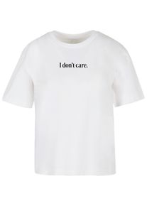 MISS TEE Herren T-Shirt "Miss Tee I Don ́t Care Tee", weiß, casual, Gr. XL, bedruckt, 100% Baumwolle, Shirts