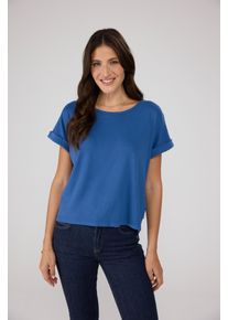 LIEBLINGSSTÜCK LIEBLINGSSTÜCK Damen Rundhalsshirt "CamilaEp", blau, modisch, Gr. XXL, unifarben, clean, Jersey, Obermaterial: 100% Baumwolle, Shirts, aus reiner