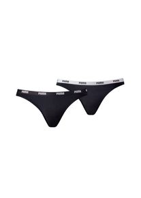Puma Damen Bikinislip "Puma WOMEN BIKINI 2P", Gr. S, schwarz, Single Jersey, Obermaterial: 57% Baumwolle, 38% Modal, 5% Elasthan, Unterhosen,