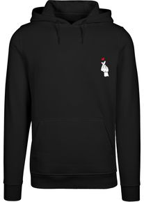 MisterTee Herren Kapuzensweatshirt "MisterTee Love Sign 2.0", schwarz, Gr. S, bedruckt, 65% Baumwolle, 35% Polyester, Sweatshirts